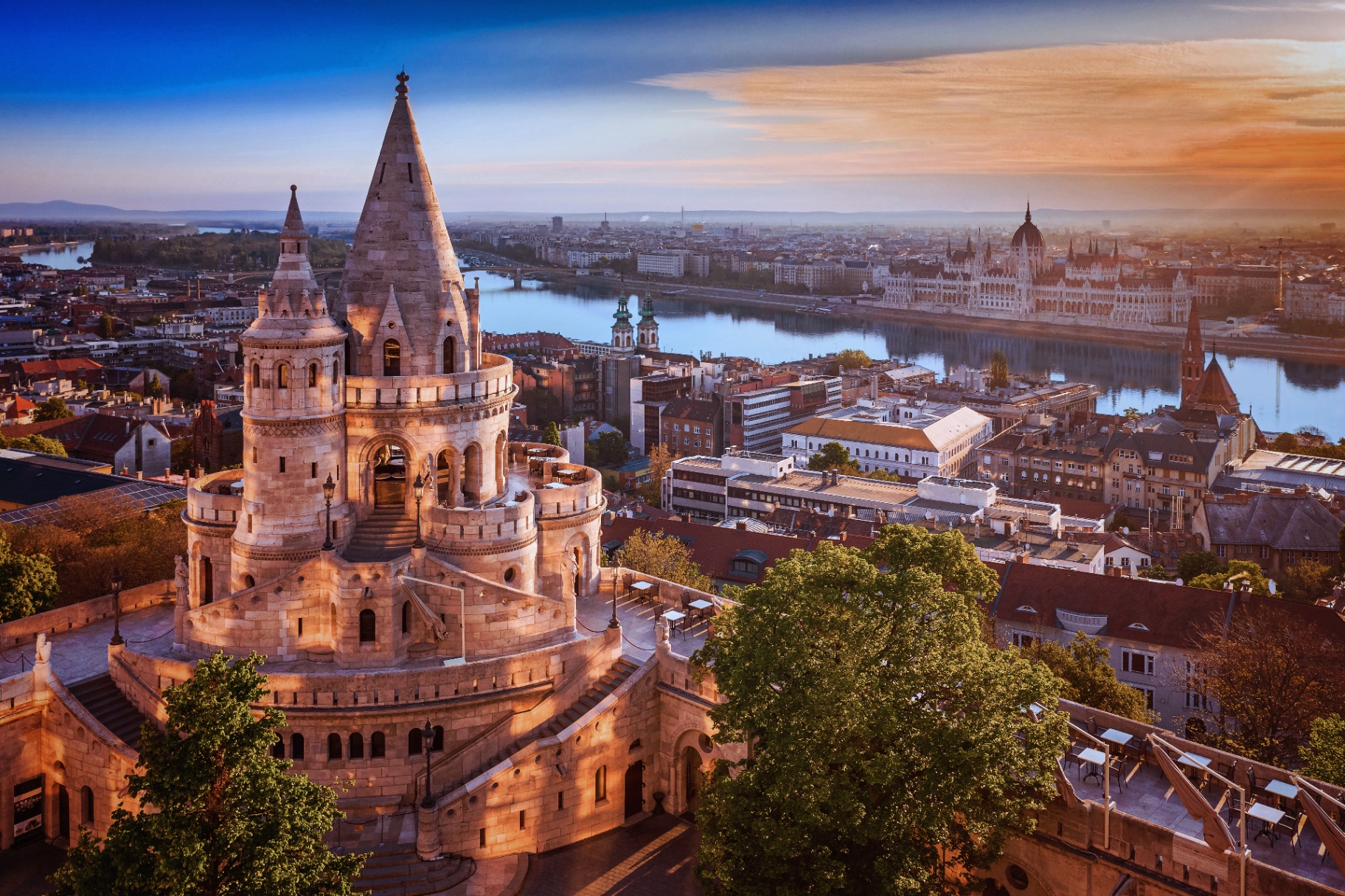 The Danube river winding through Vienna, Budapest, and the Wachau Valley
